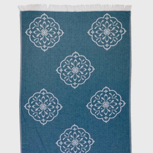 Medallion Pestamal Turkish cotton towel color petrol - Picture 1 of 4